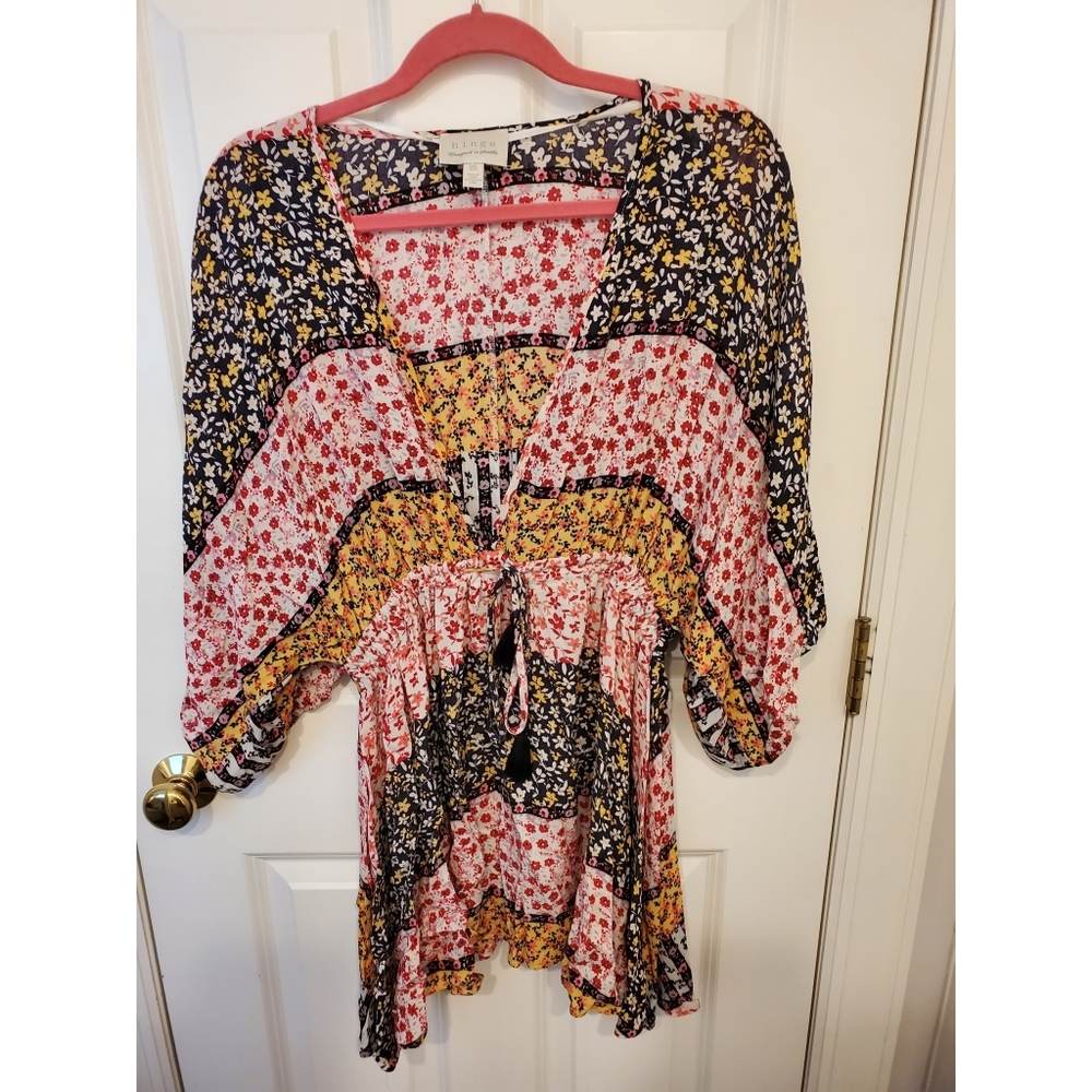 Hinge cinch/tie waist tunic